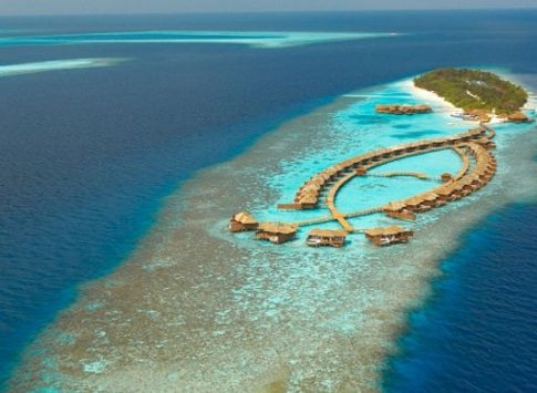 Lily beach maldives aerial